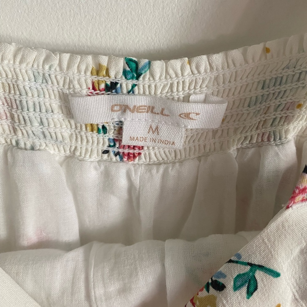 O'Neill Girls White Floral and Polka Dot Romper - Picture 5 of 7